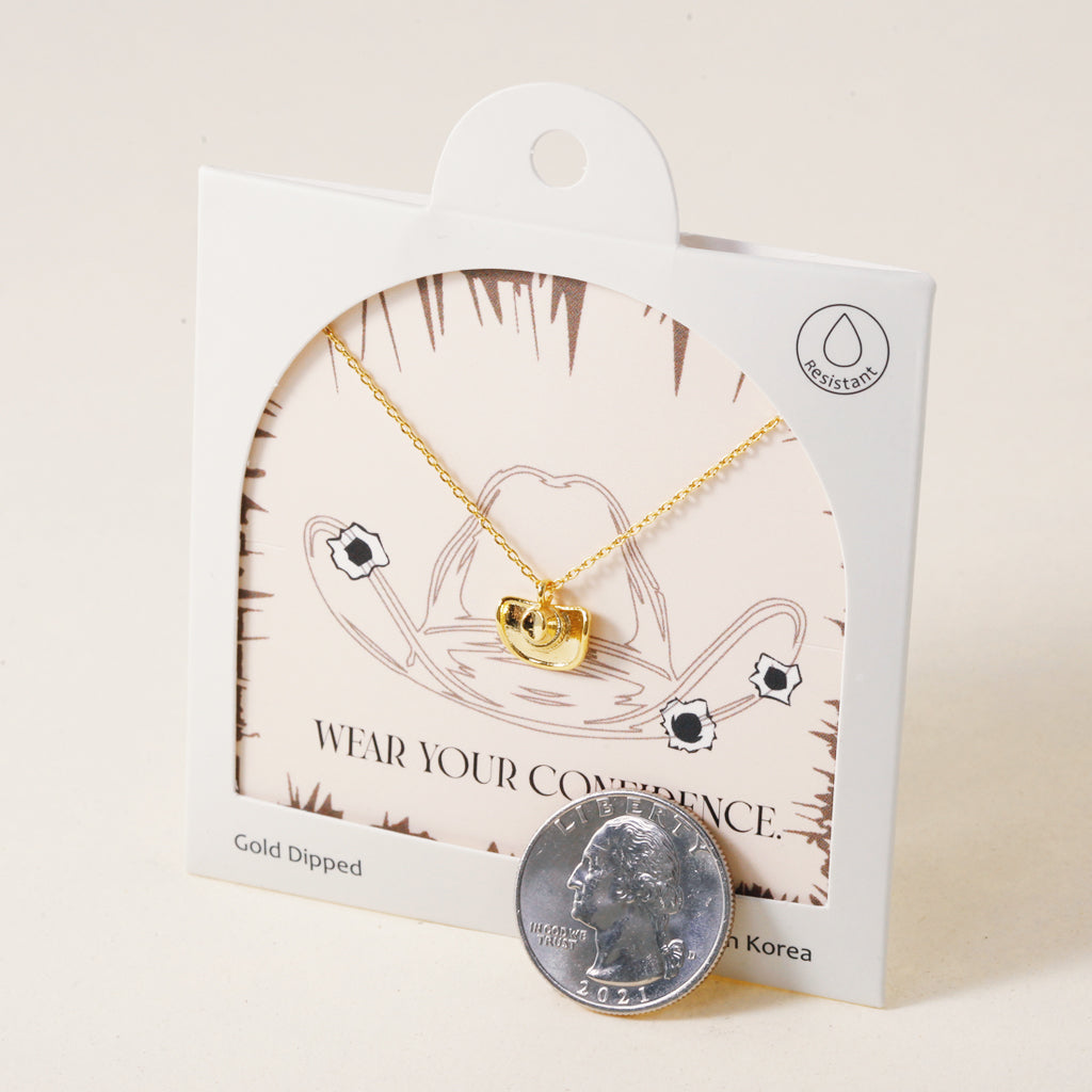 Cow Boy Hat with Confidence, Necklace