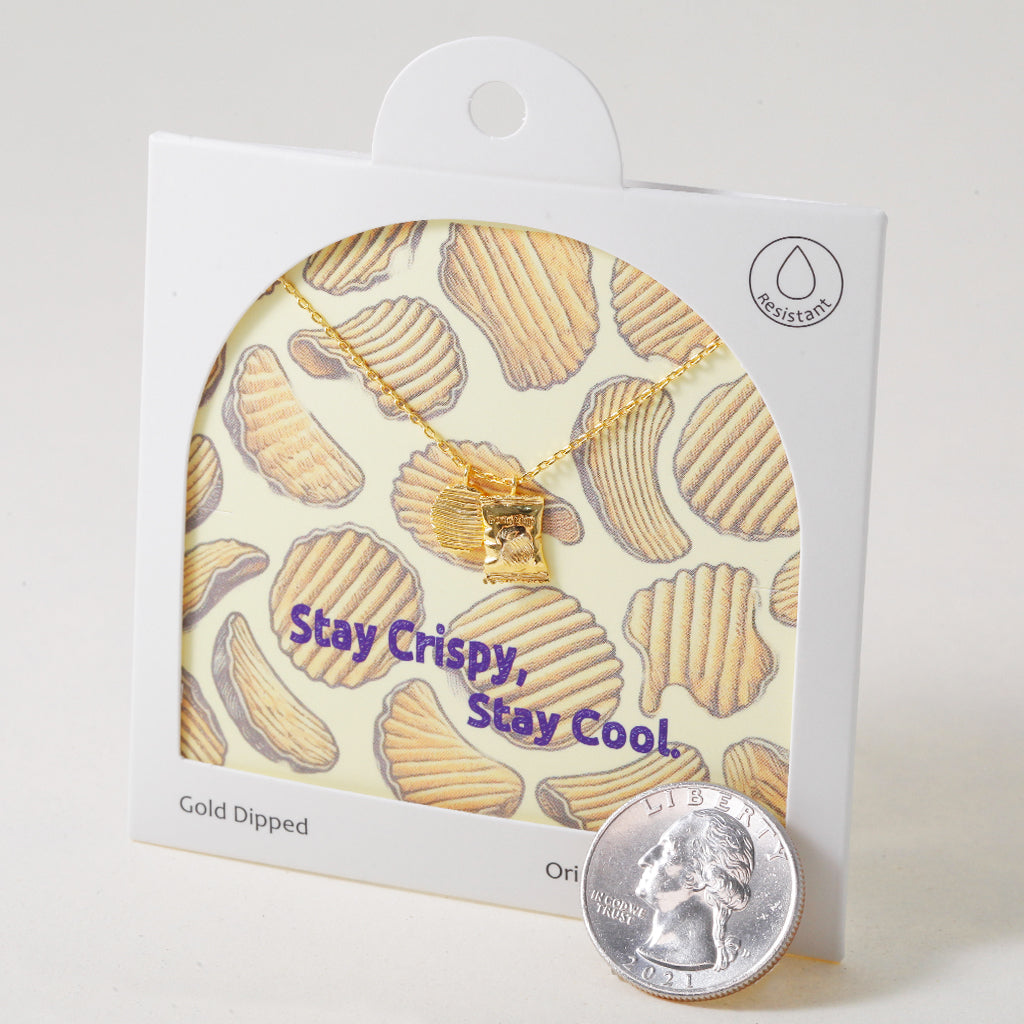 Crispy Cool Potato Chip, Necklace