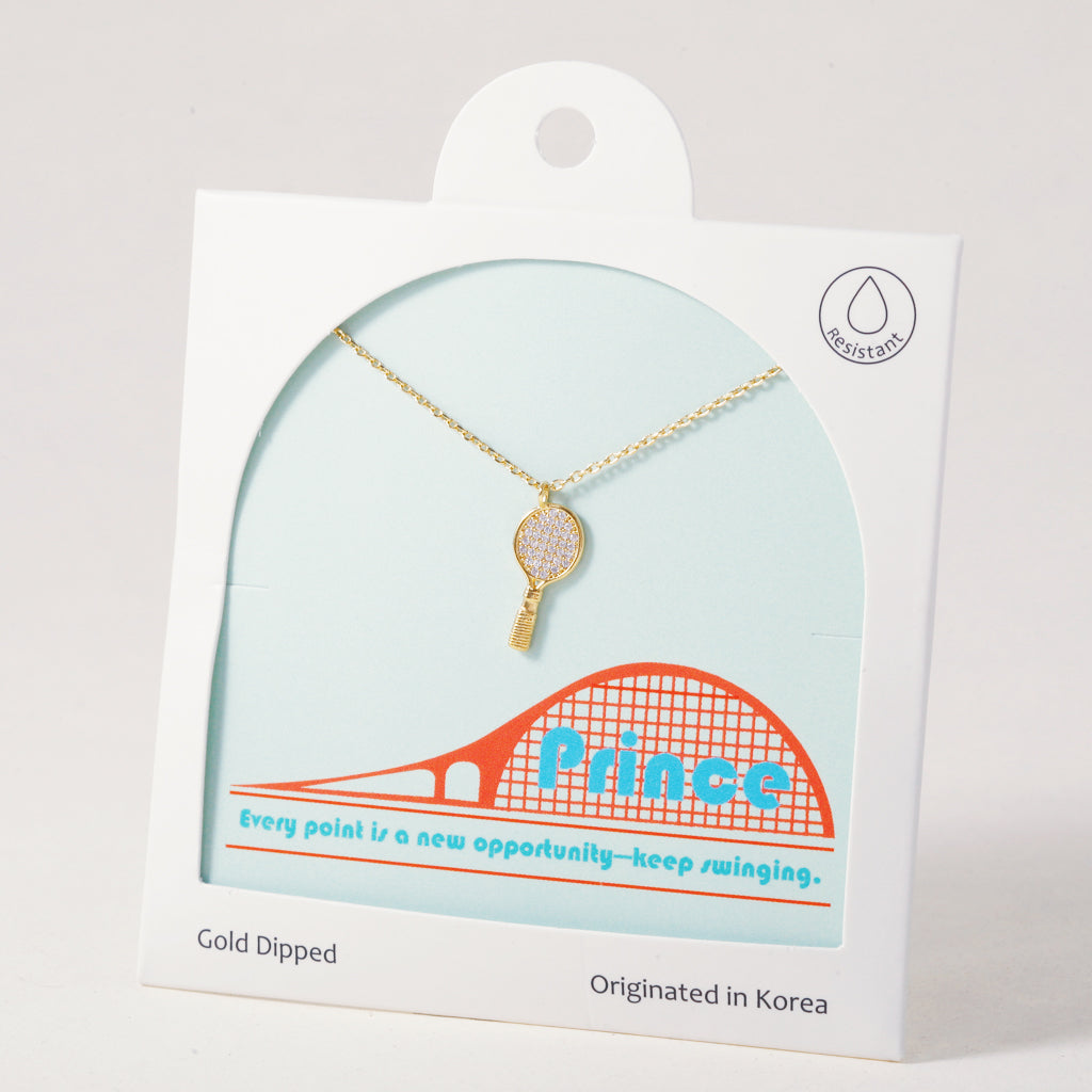 Ace It Tennis Racket, Necklace