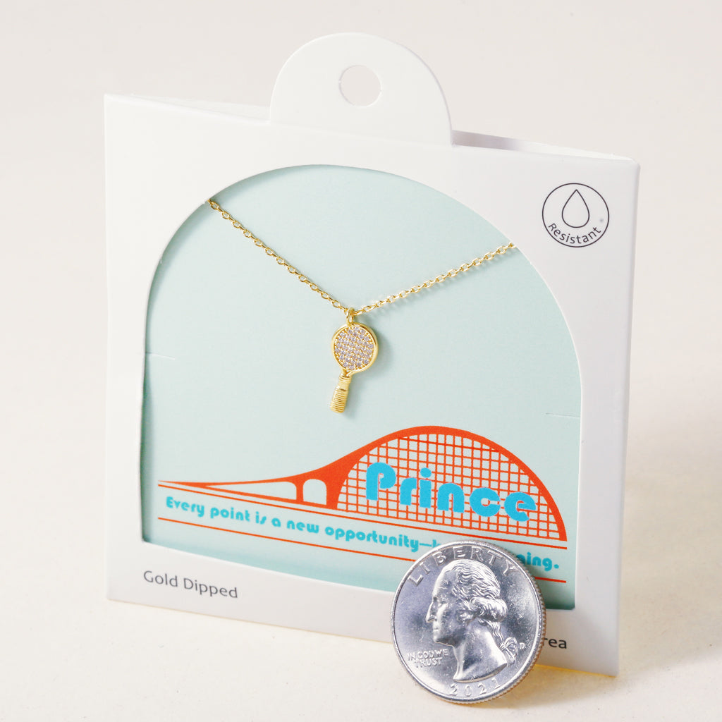 Ace It Tennis Racket, Necklace