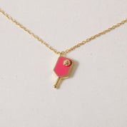 Pink Pickle Pecker Pickleball, Necklace
