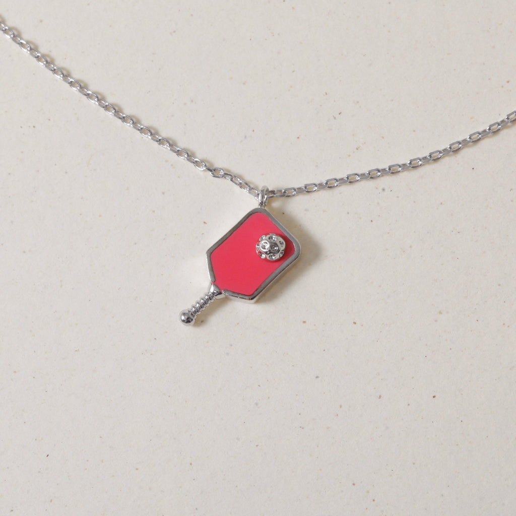 Pink Pickle Pecker Pickleball, Necklace
