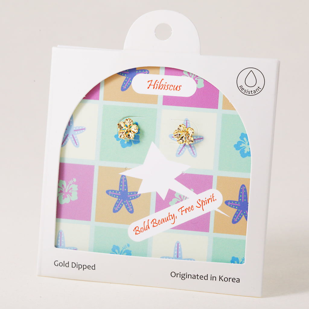 Island Bloom:  Hibiscus Earring