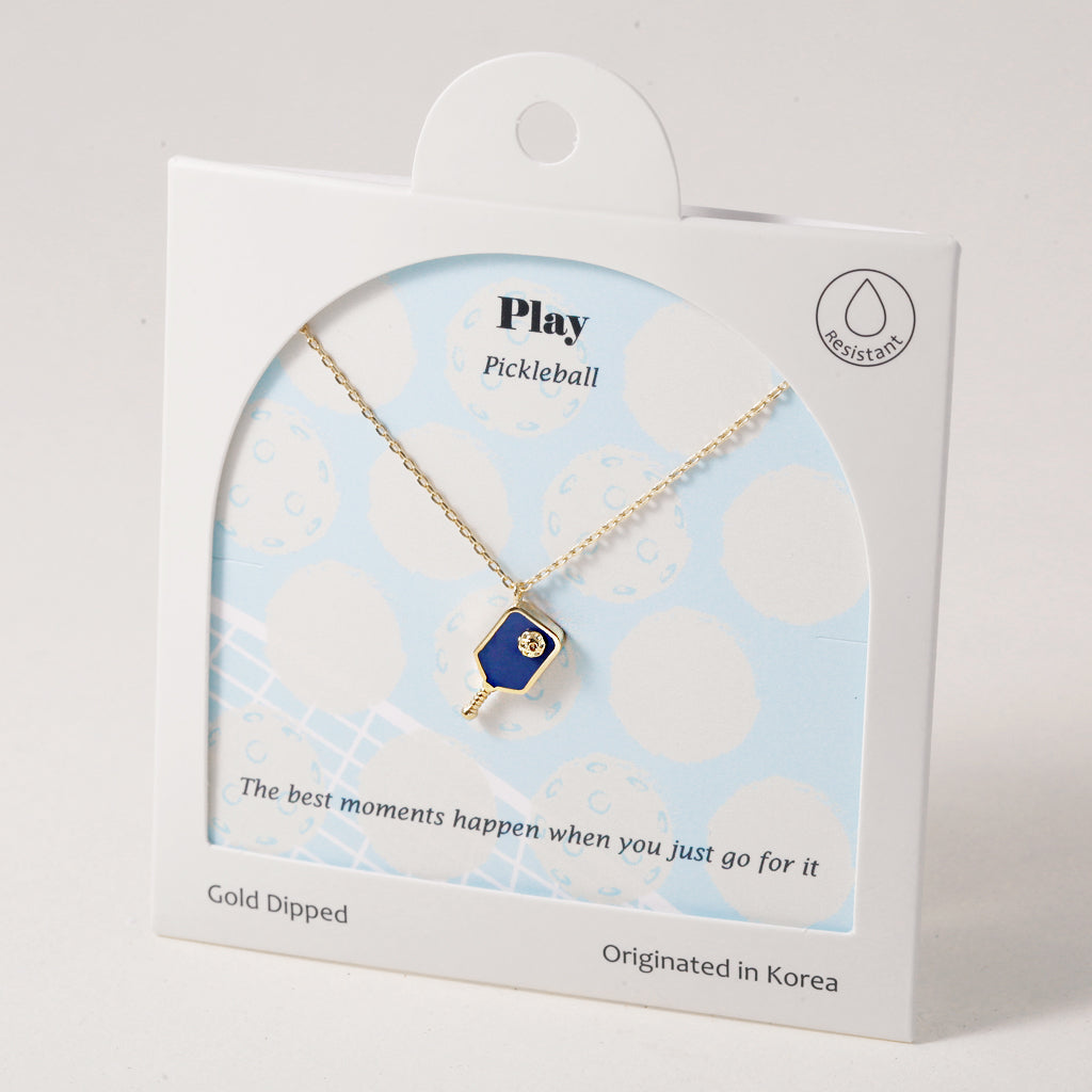 Blue Pickle Pecker Pickleball, Necklace