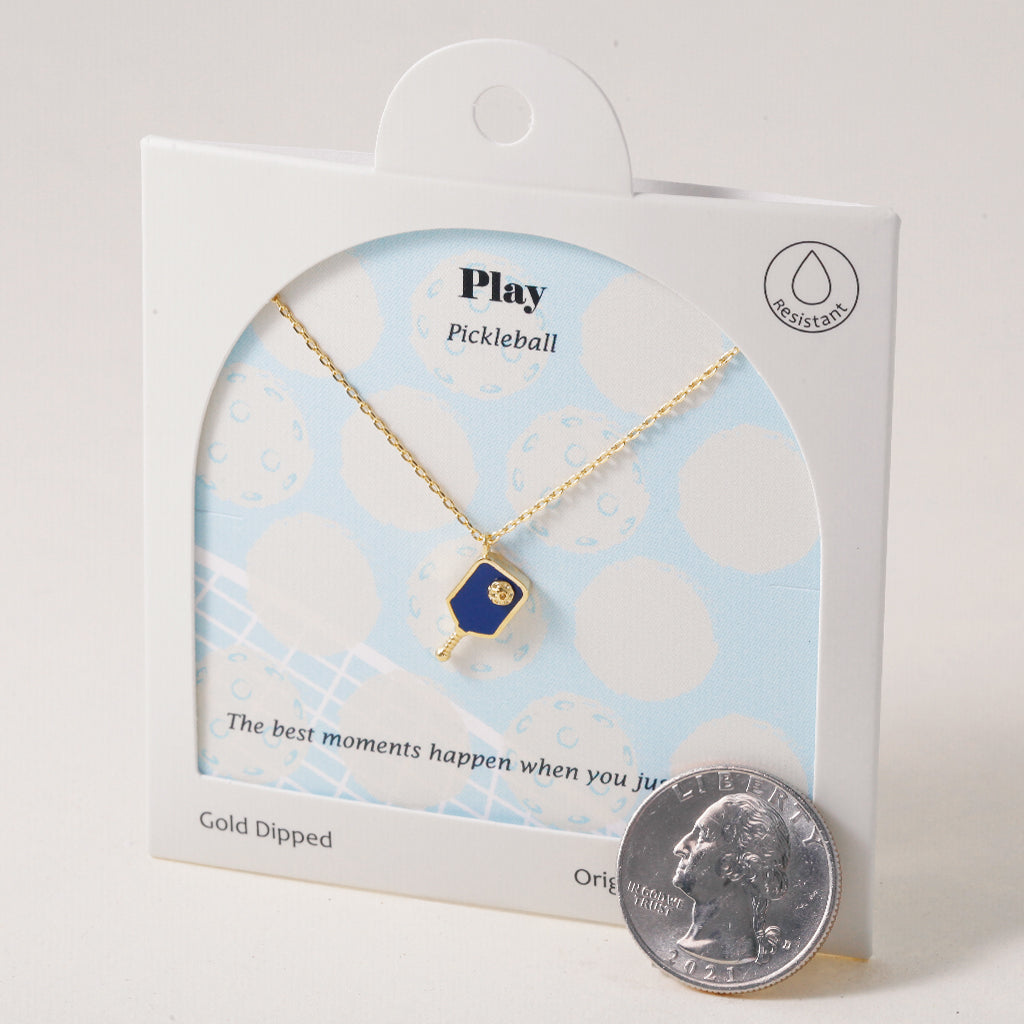 Blue Pickle Pecker Pickleball, Necklace
