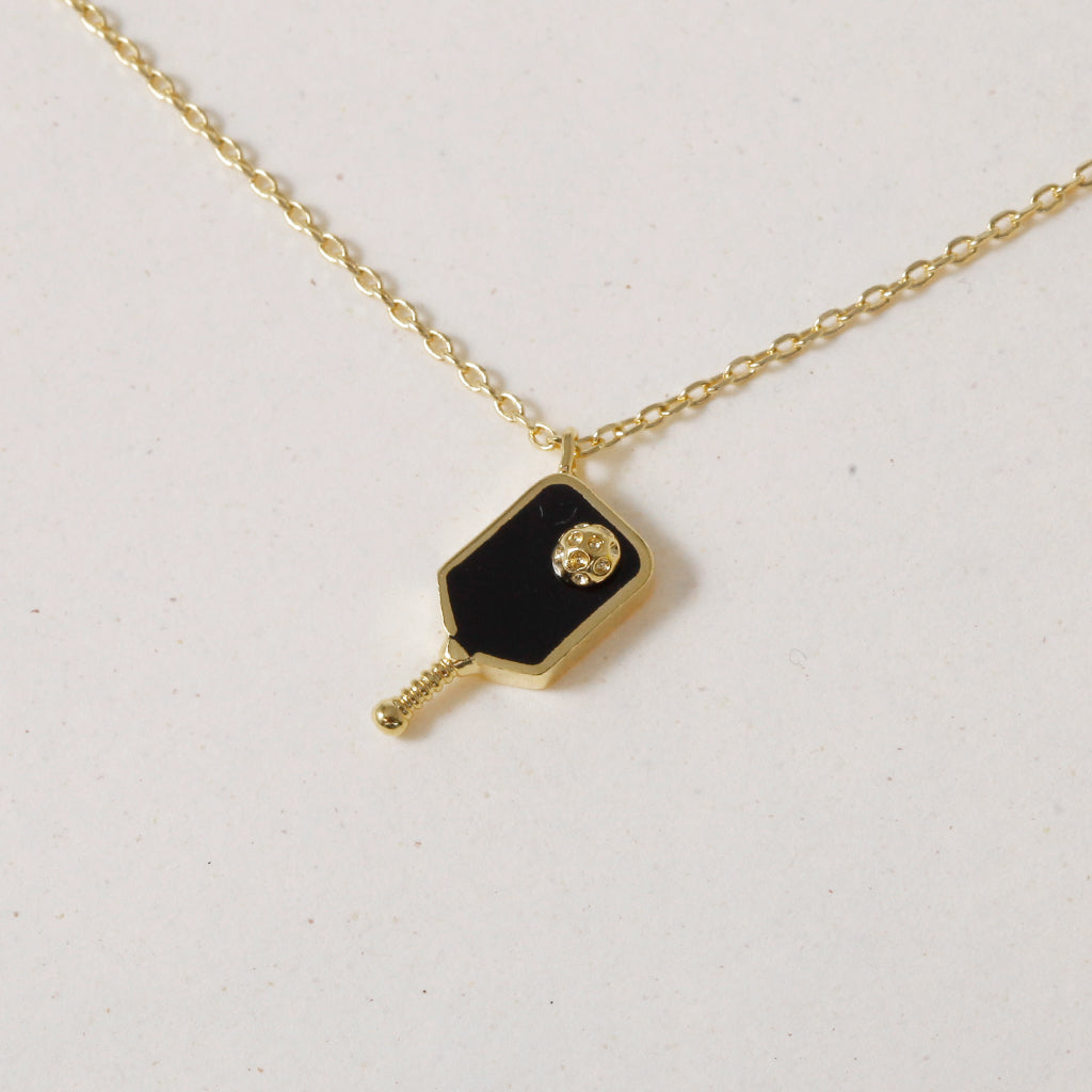 Black Pickle Pecker Pickleball, Necklace