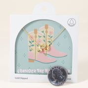 Good luck to you, Boots Necklace