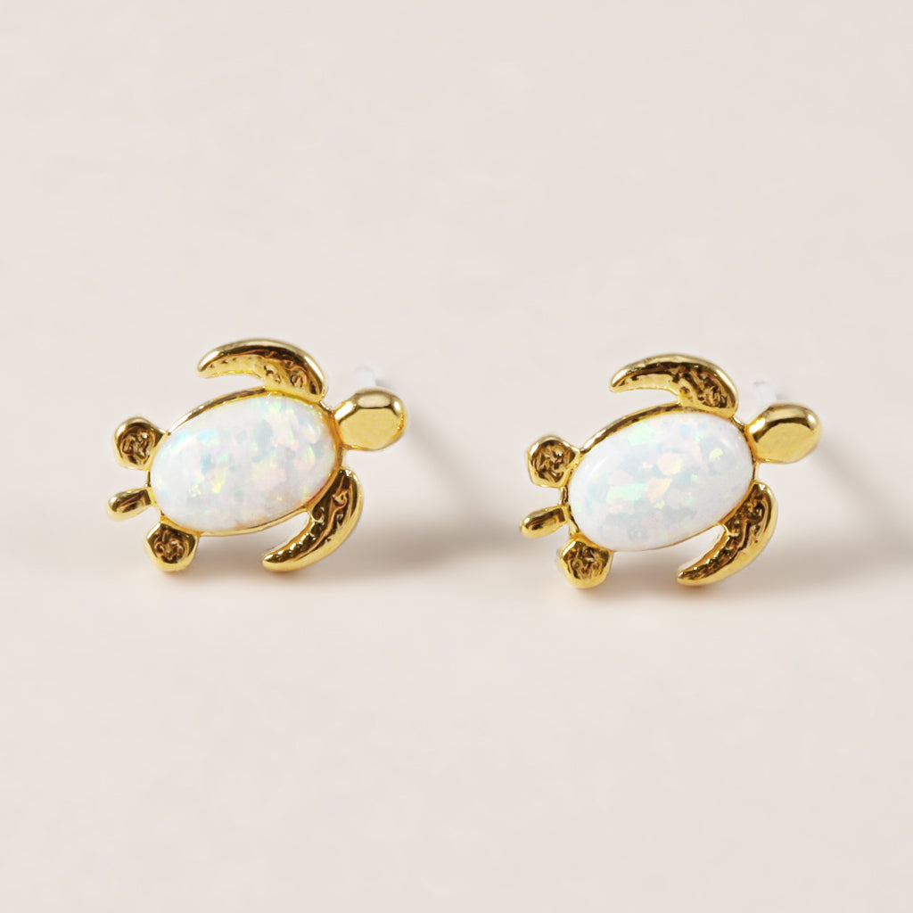 Opal Turtles, Earrings