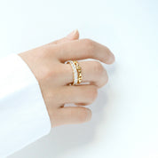18K Gold Dipped 2.8mm Princess Cut Square CZ Eternity Band Ring