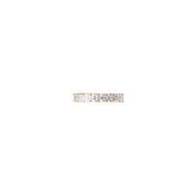 18K Gold Dipped 2.8mm Princess Cut Square CZ Eternity Band Ring