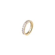 18K Gold Dipped 2.8mm Princess Cut Square CZ Eternity Band Ring