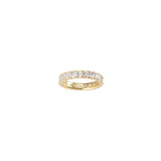 18K Gold Dipped 2.8mm Princess Cut Square CZ Eternity Band Ring