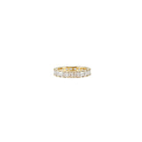 18K Gold Dipped 2.8mm Princess Cut Square CZ Eternity Band Ring