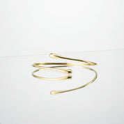 18K Gold Dipped Teardrop Open Cuff Bangle Bracelet