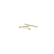 18K Gold Dipped Teardrop Open Cuff Bangle Bracelet