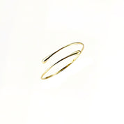 18K Gold Dipped Teardrop Open Cuff Bangle Bracelet