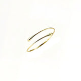 18K Gold Dipped Teardrop Open Cuff Bangle Bracelet