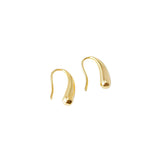 18K Gold Dipped Sleek Teardrop Hook Earrings