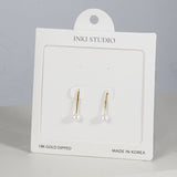 18K Gold Dipped Pure Dew Pearl  Earrings