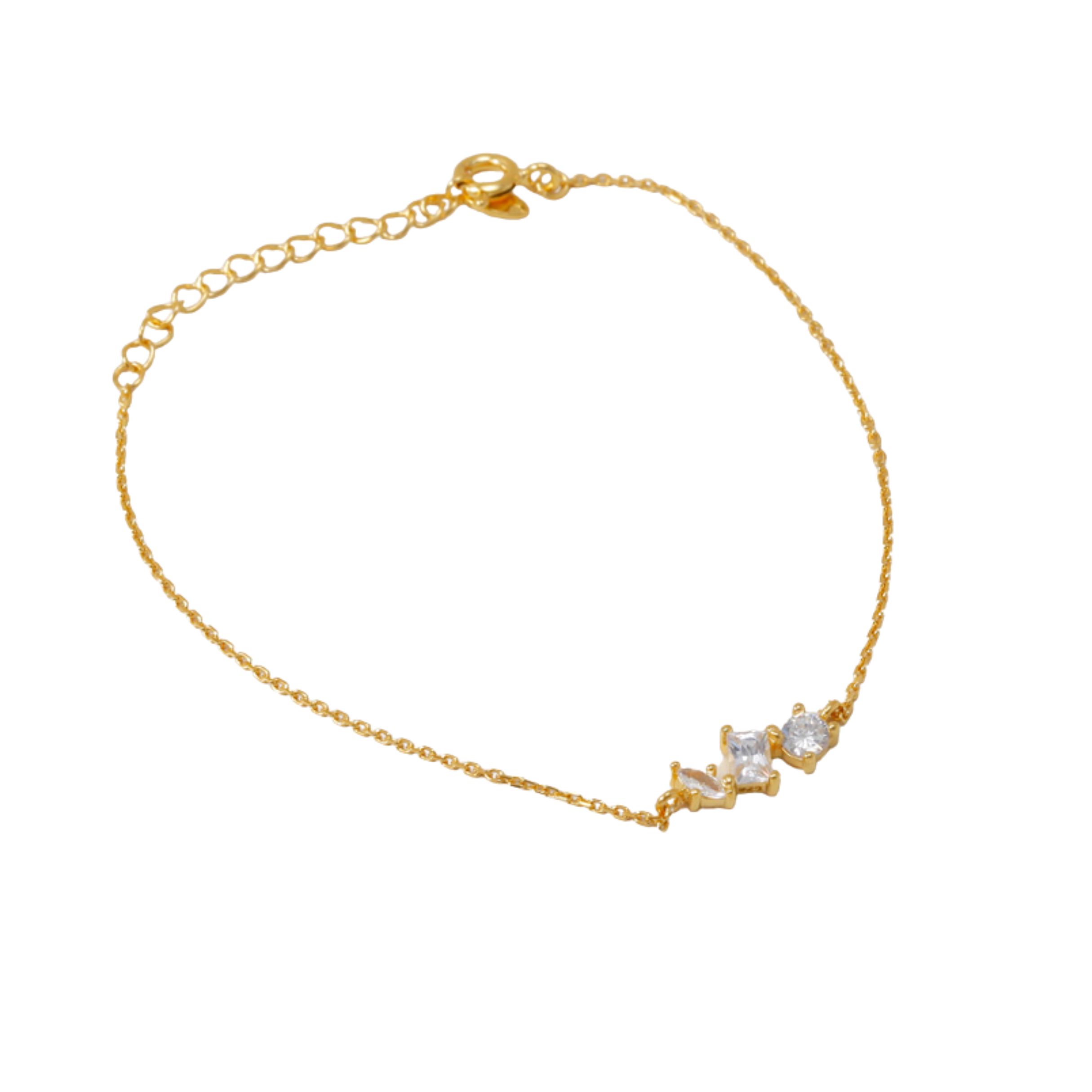 Golden Trio Bracelet - 18K Gold Dipped, White Gold Dipped