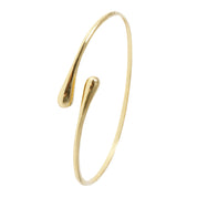 Open Drop Bangle - 18K Gold Dipped, White Gold Dipped