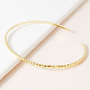 Rustic Bamboo Bangle - 18K Gold Dipped, White Gold Dipped