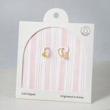 18K Gold Dipped Colorful CZ Knotty Confetti Earrings