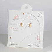 18K Gold Dipped Colorful CZ Tie the Knot Earrings