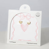 18K Gold Dipped Pav? CZ Hearts to Hearts Earrings