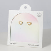 18K Gold Dipped Opal Dreamy Heart Earrings