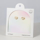 18K Gold Dipped Opal Dreamy Heart Earrings