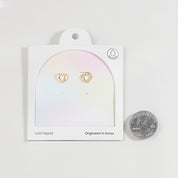 18K Gold Dipped Opal Dreamy Heart Earrings