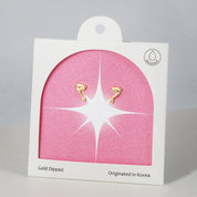 18K Gold Dipped Organic Silky Contour Earrings