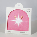 18K Gold Dipped Organic Silky Contour Earrings