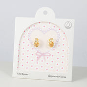 18K Gold Dipped Interlocking Double Take Earrings