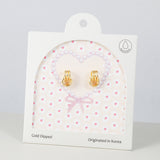 18K Gold Dipped Interlocking Double Take Earrings