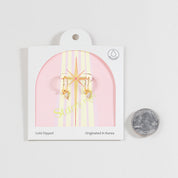 18K Gold Dipped CZ Dewy Drops Hoop Earrings