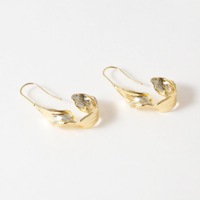 Twist of Gold Drop Earrings - 18K Gold Dipped, White Gold Dipped