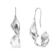 Twist of Gold Drop Earrings - 18K Gold Dipped, White Gold Dipped