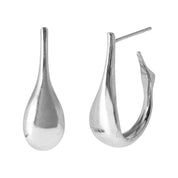 Golden Teardrop Hoop Earrings - 18K Gold Dipped, White Gold Dipped