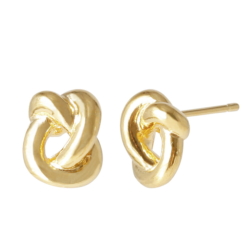 Eternal Knot Stud Earrings - 18K Gold Dipped, White Gold Dipped