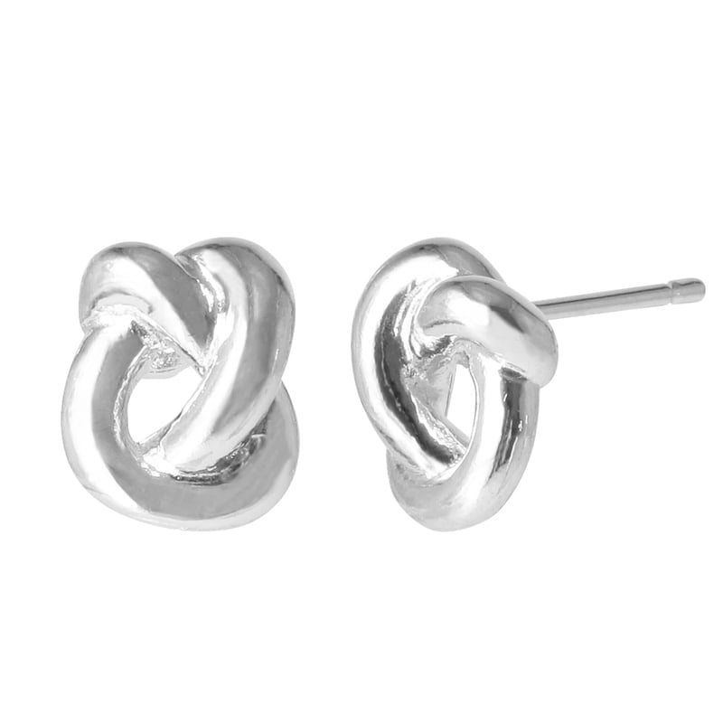 Eternal Knot Stud Earrings - 18K Gold Dipped, White Gold Dipped
