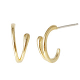 Long Droplet Hoop Earrings - 18K Gold Dipped, White Gold Dipped