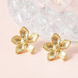 Blossom Bloom Stud Earrings - 18K Gold Dipped, White Gold Dipped