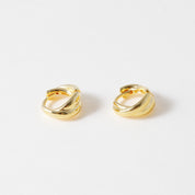 Twisted Mini Hoops Earrings - 18K Gold Dipped, White Gold Dipped