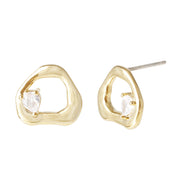 Glimmer Stud Earrings - 18K Gold Dipped, White Gold Dipped