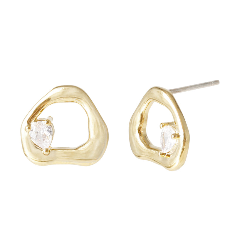 Glimmer Stud Earrings - 18K Gold Dipped, White Gold Dipped