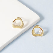 Glimmer Stud Earrings - 18K Gold Dipped, White Gold Dipped