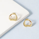 Glimmer Stud Earrings - 18K Gold Dipped, White Gold Dipped