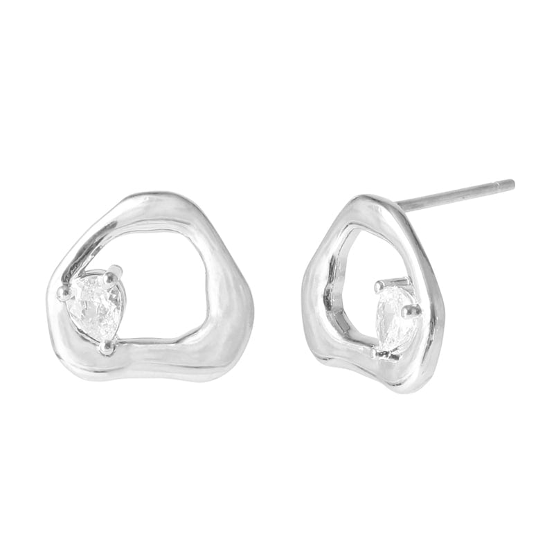 Glimmer Stud Earrings - 18K Gold Dipped, White Gold Dipped